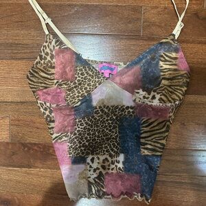 Edikted Multicolor Animal Print Camisole